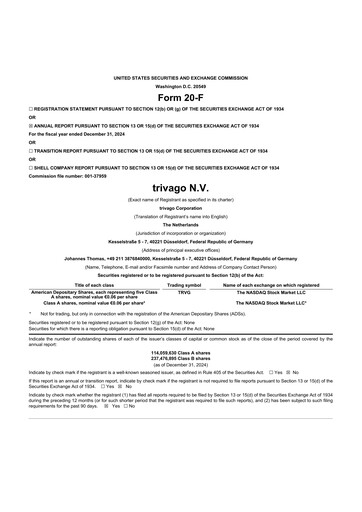 Thumbnail trivago 20-F Annual Report 2024