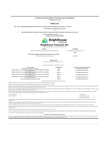 Thumbnail Brighthouse Financial
 10-K Annual Report 2024