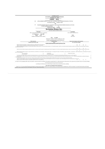 Miniature Invitation Homes
 10-K Rapport annuel 2023