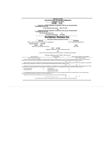 Thumbnail Invitation Homes
 10-Q Quarterly Report FY2025 
