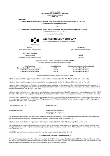 Thumbnail DXC Technology
 10-K Annual Report 2019
