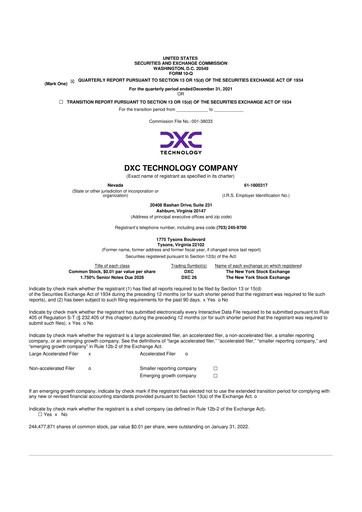 Thumbnail DXC Technology
 10-Q Quarterly Report FY2022 