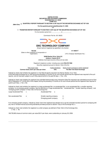 Thumbnail DXC Technology
 10-Q Quarterly Report FY2026 