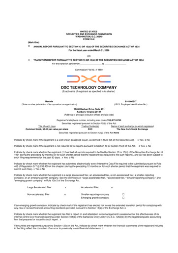 Thumbnail DXC Technology
 10-K Annual Report 