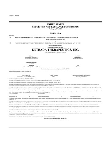 Thumbnail Entrada Therapeutics 10-K Annual Report 2023
