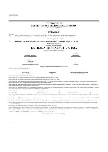 Thumbnail Entrada Therapeutics 10-K Annual Report 2024