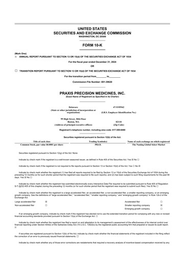 Thumbnail Praxis Precision Medicines 10-K Annual Report 2024