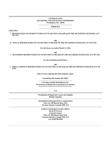 Thumbnail Canada Goose
 20-F Annual Report 2024