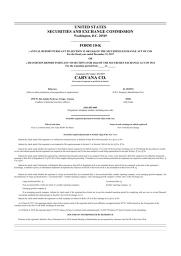 Thumbnail Carvana 10-K Annual Report 2017