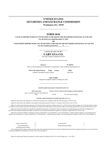 Thumbnail Carvana 10-K Annual Report 2019