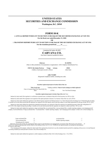 Thumbnail Carvana 10-K Annual Report 2020