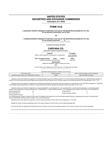 Vorschaubild Carvana 10-Q Quartalsbericht 2024 