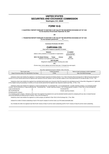 Vorschaubild Carvana 10-Q Quartalsbericht 2024 