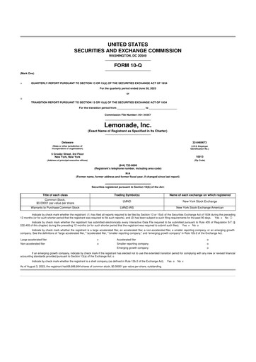 Thumbnail Lemonade 10-Q Quarterly Report FY2023 