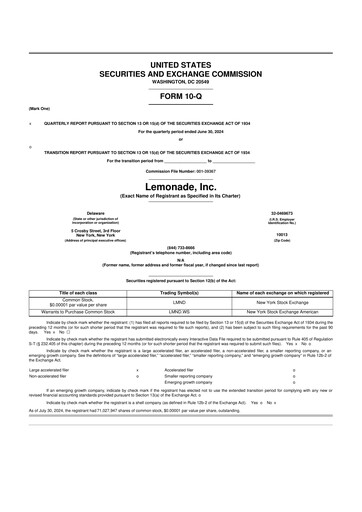 Thumbnail Lemonade 10-Q Quarterly Report FY2024 