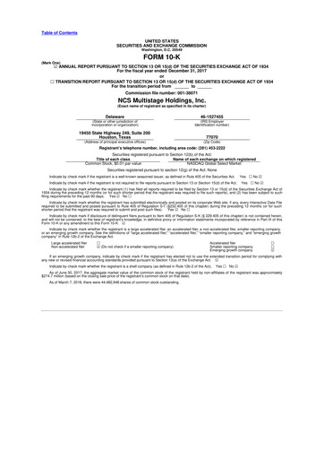 Thumbnail NCS Multistage 10-K Annual Report 2017