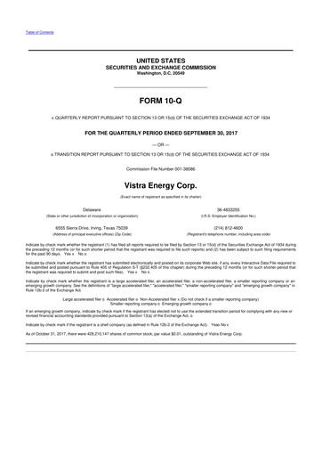 Thumbnail Vistra 10-Q Quarterly Report FY2017 