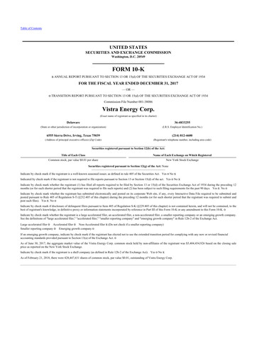 Thumbnail Vistra 10-K Annual Report 2017