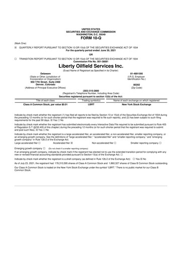 Vorschaubild Liberty Energy 10-Q Quartalsbericht 2020 