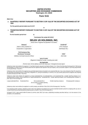 Thumbnail Delek US 10-Q Quarterly Report FY2017 
