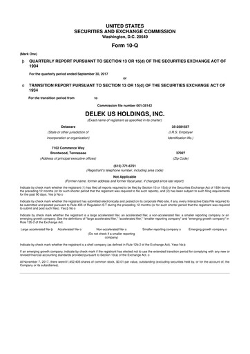 Thumbnail Delek US 10-Q Quarterly Report FY2017 