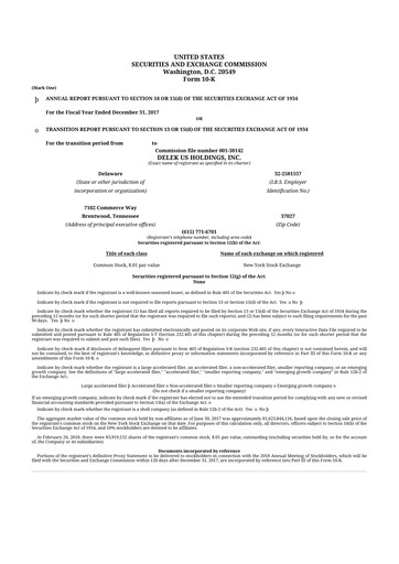 Thumbnail Delek US 10-K Annual Report 2017