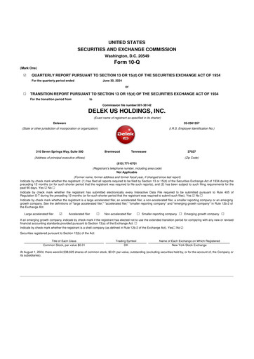 Thumbnail Delek US 10-Q Quarterly Report FY2024 