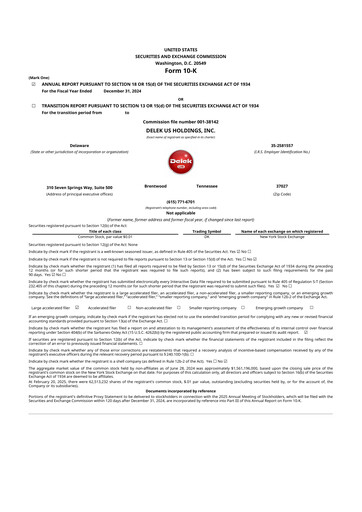 Thumbnail Delek US 10-K Annual Report 2024