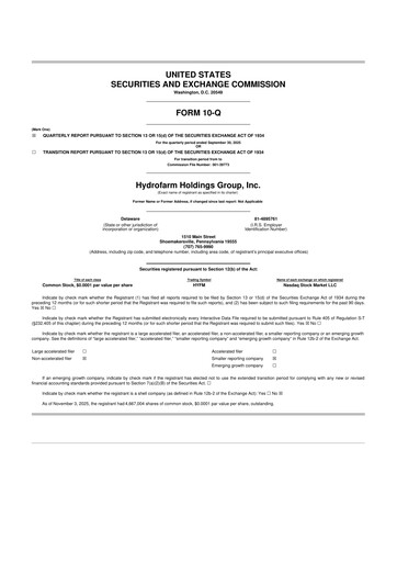 Thumbnail Hydrofarm 10-Q Quarterly Report FY2025 
