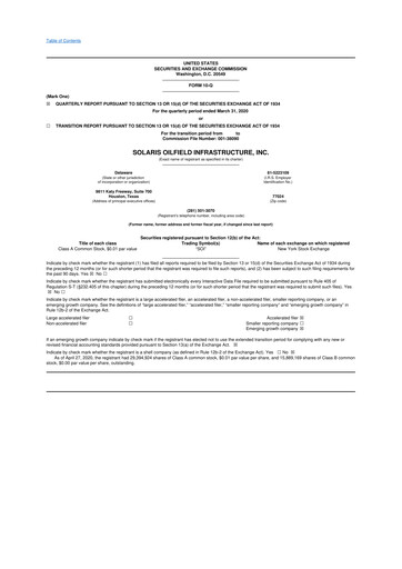 Thumbnail Solaris Energy Infrastructure 10-Q Quarterly Report FY2020 