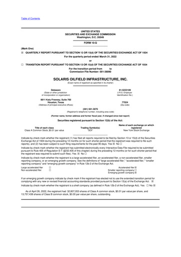 Thumbnail Solaris Energy Infrastructure 10-Q Quarterly Report FY2022 