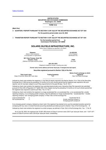 Thumbnail Solaris Energy Infrastructure 10-Q Quarterly Report FY2022 