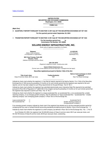 Thumbnail Solaris Energy Infrastructure 10-Q Quarterly Report FY2024 