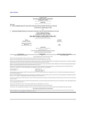 Thumbnail Solaris Energy Infrastructure 10-K Annual Report 2024