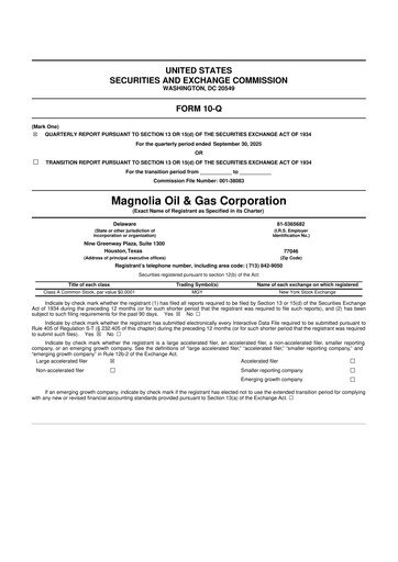 Thumbnail Magnolia Oil & Gas 10-Q Quarterly Report FY2025 