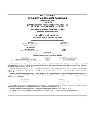 Thumbnail Accel Entertainment 10-Q Quarterly Report FY2020 
