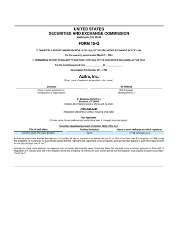 Vorschaubild Azitra 10-Q Quartalsbericht 2024 