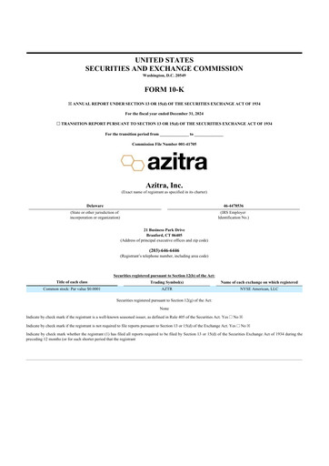 Thumbnail Azitra 10-K Annual Report 2024