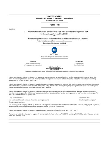 Thumbnail ADT 10-Q Quarterly Report FY2018 