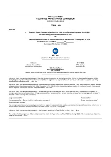 Thumbnail ADT 10-Q Quarterly Report FY2018 