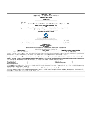 Thumbnail ADT 10-Q Quarterly Report FY2020 