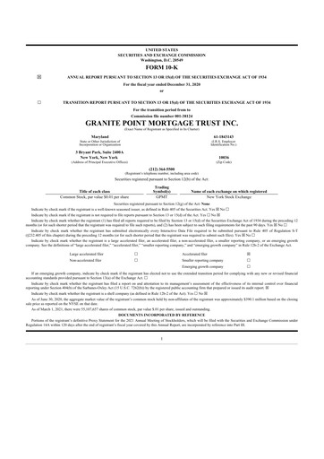 Thumbnail Granite Point Mortgage Trust 10-K Annual Report 2020
