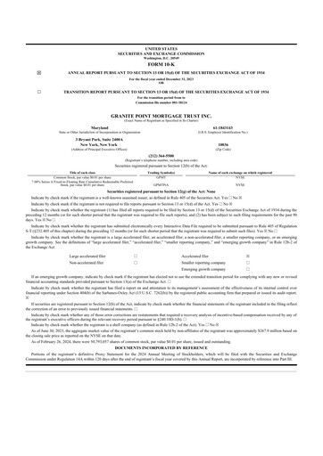 Thumbnail Granite Point Mortgage Trust 10-K Annual Report 2023