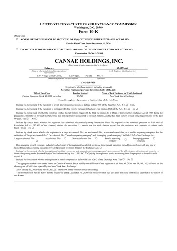 Vorschaubild Cannae Holdings
 10-K Jahresbericht 2020