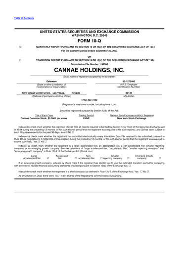 Thumbnail Cannae Holdings
 10-Q Quarterly Report FY2023 
