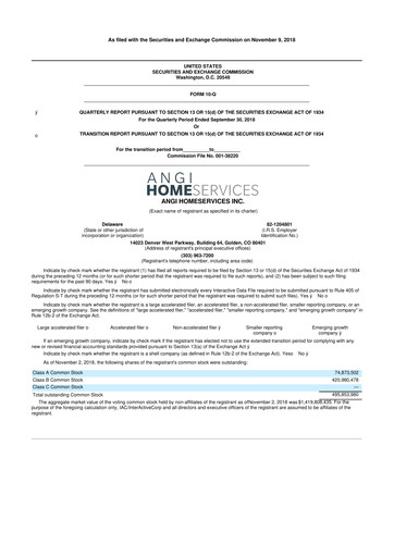Thumbnail Angi Inc. 10-Q Quarterly Report FY2018 