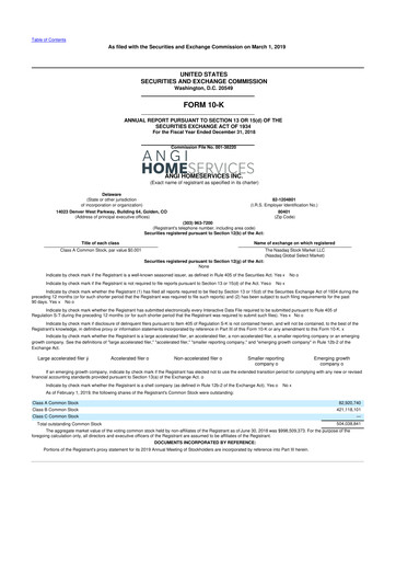 Thumbnail Angi Inc. 10-K Annual Report 2018