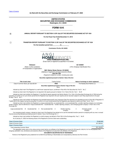 Thumbnail Angi Inc. 10-K Annual Report 2019