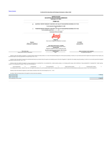 Thumbnail Angi Inc. 10-Q Quarterly Report FY2025 