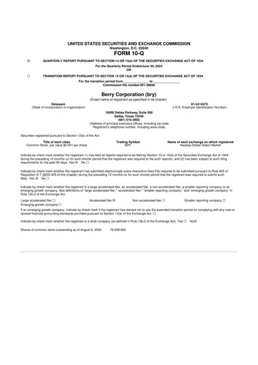 Vorschaubild Berry Corporation 10-Q Quartalsbericht 2024 